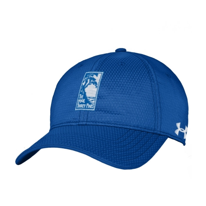 Under Armour Hat Cap Adult Fitted Large Blue White Spell Out Logo