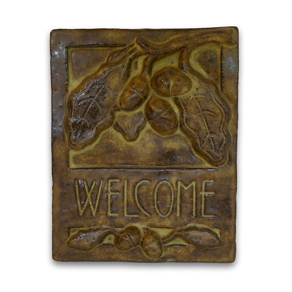 Brown Welcome Tile Oak by Janet Ontko