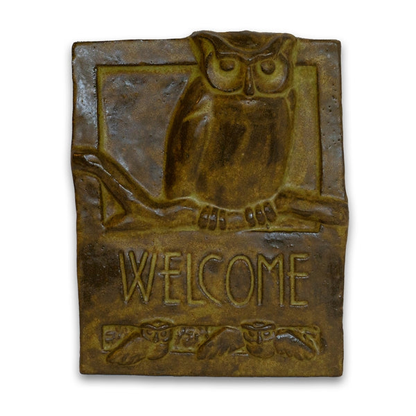 Welcome Tile Owl by Janet Ontko