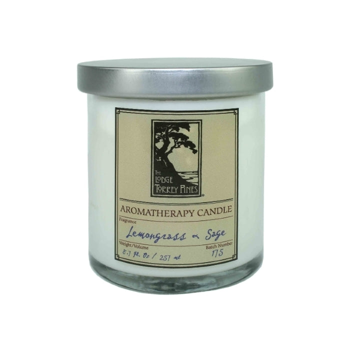 Lemongrass and sage aromatherapy candle from The Lodge at Torrey Pines