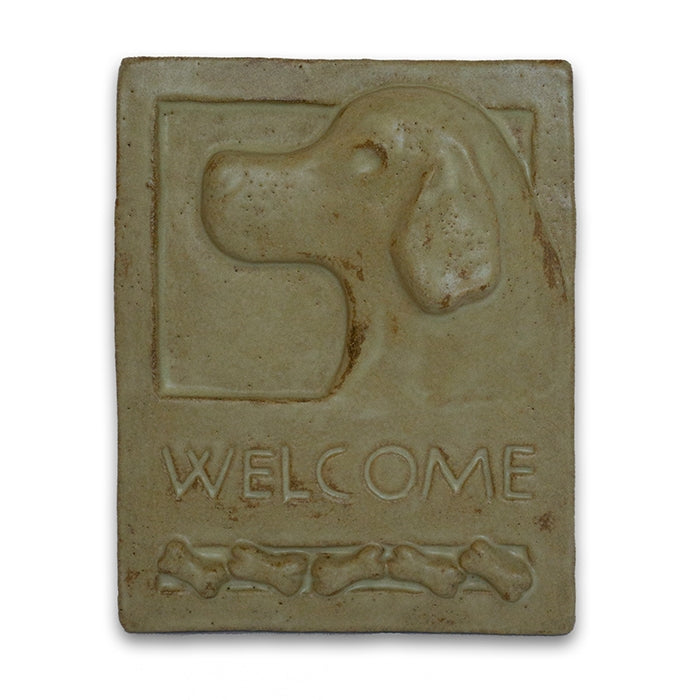 Welcome Tile Dog by Janet Ontko