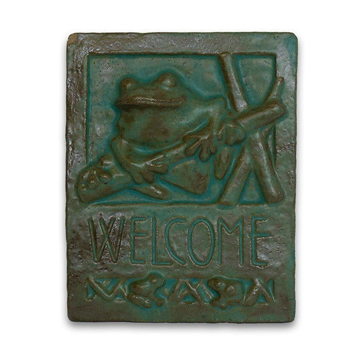 Welcome Tile Frog by Janet Ontko